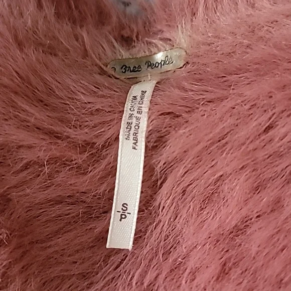 🐰 Free People Fuzzy Open Front Cardigan - Pink - Picture 10 of 15